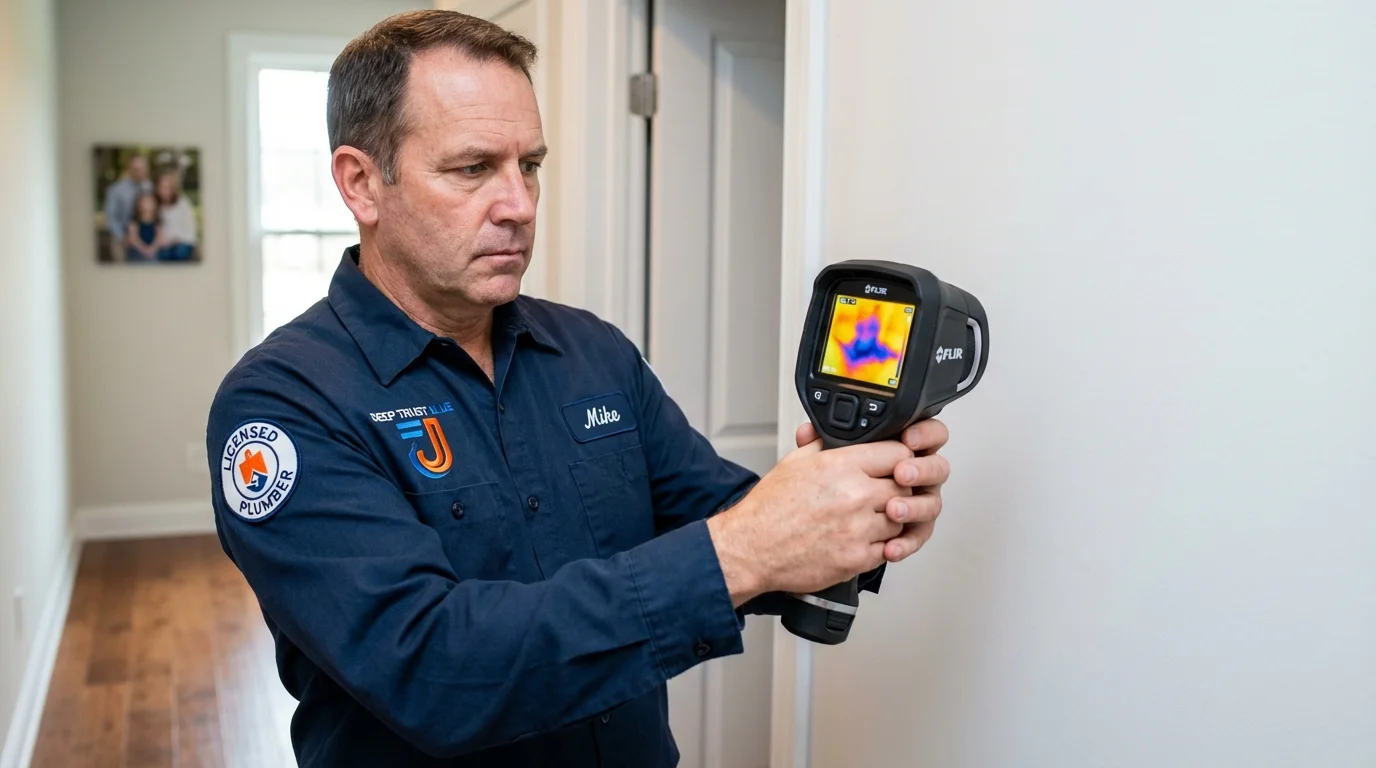 Thermal imaging leak detection by Johns Plumbing LLC in Wellsville